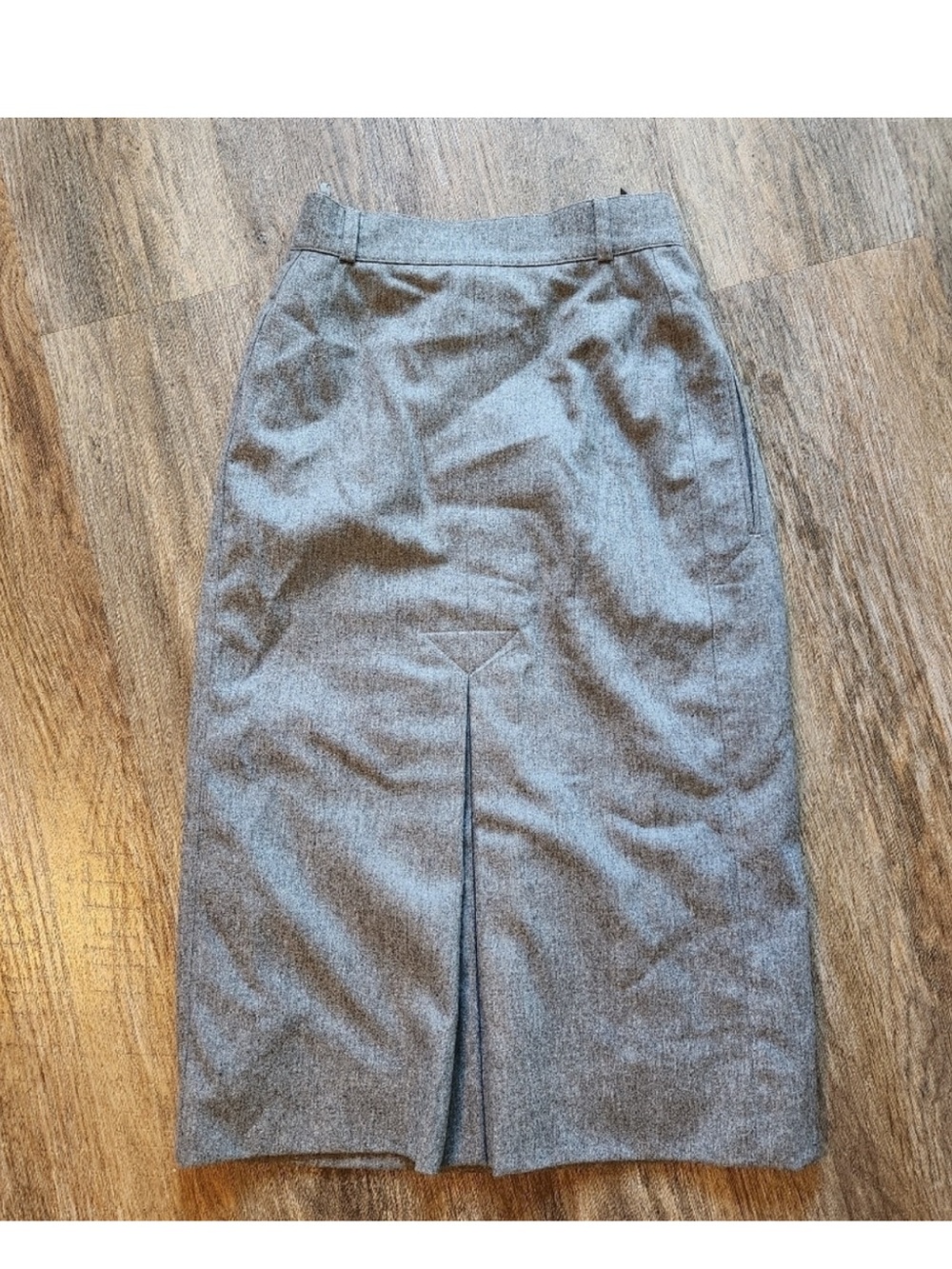 Vintage Escada Gray Wool Pencil Skirt
